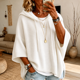 Freya - Hooded Knit Poncho Jumper