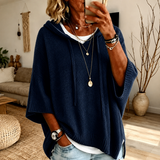 Wren - Hooded Knit Poncho Jumper