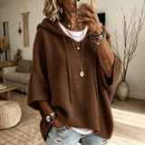 Margot - Hooded Knit Poncho Jumper
