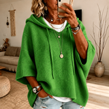 Esme - Hooded Knit Poncho Jumper