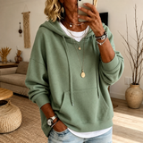 Olive - Oversized Sage Green Hooded Jumper