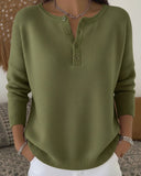 Arabella - Button Placket Knit Jumper