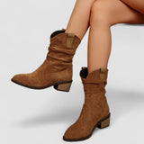 Rosamund - Slouch Western Ankle Boots