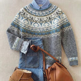 Carys - Fair Isle Yoke Knitted Jumper