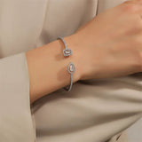 Esme - Geometric Gold-Tone Bangle Bracelet