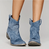 Hazel - Western Pull-On Ankle Boots