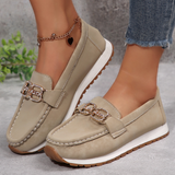 Eloise - Embellished Buckle Loafers