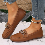Madeleine - Embellished Chain Trim Loafers