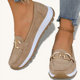 Elsie - Classic Buckle Flat Moccasins