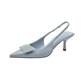Vianne - Pointed Slingback Kitten Heels