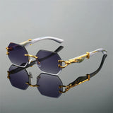 Goldie - Rimless Geometric Gradient Sunglasses