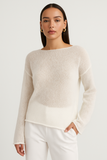 Sylvia - Airy Open-Knit Boat Neck Jumper