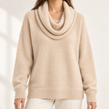 Ottilie - Draped Cowl Neck Knit Jumper