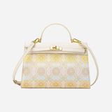 Tang Red 25 Ruyi Peony Song Brocade Top-Handle Bag