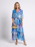 Phoebe - Sheer Layered Tie Waist Maxi Dress