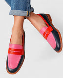 Saskia - Multicolour Print Slip-On Loafers