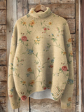 Eleanor - Vintage Floral Roll Neck Jumper