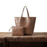 Juliet - Vegan Leather Tote Bag With Pouch