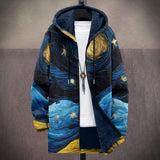 Cordelia - Painterly Print Hooded Zip Jacket