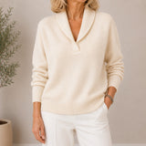 Hazel - Shawl Collar V-Neck Jumper