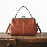 Mabel - Vintage Vegan Leather Frame Bag