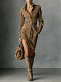 Florence - Belted Collared Shirt Dress