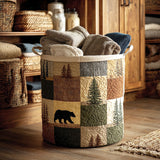 Astrid - Quilted Woodland Laundry Basket
