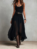 Willow - Sleeveless Tulle Maxi Dress With Belt