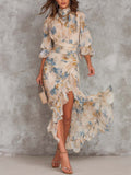 Penelope - Painterly Floral Tiered Maxi Dress