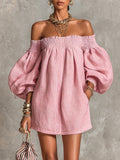 Willa - Off-Shoulder Puff Sleeve Mini Dress