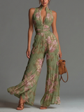 Seren - Floral Wide-Leg Chiffon Jumpsuit