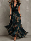 Cordelia - Floral Lace-Trim Tiered Maxi Dress