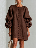 Elodie - Rosette Cuff Mini Dress