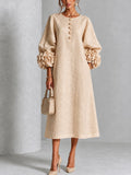 Verity - Rosette Cuff Midi Dress