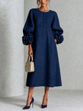 Josephine - Floral-Cuff Midi Dress