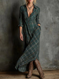 Romilly - Checked Shirt Maxi Dress