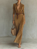 Maeve - Belted Shirt Maxi Dress