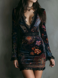 Elodie - Floral Lace Trim Mini Dress