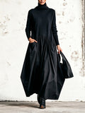 Ophelia - Oversized Roll Neck Maxi Dress