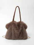 Bryony - Plush Textured Shoulder Tote Bag