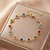 Poppy - Colourful Heart Charm Bracelet