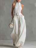 Serena - Belted Wide-Leg Jumpsuit