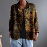 Saskia - Painterly Landscape Print Shirt