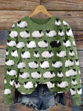Verity - Sheep Print Knitted Jumper