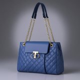 Genevieve - Quilted Chain Handle Shoulder Bag