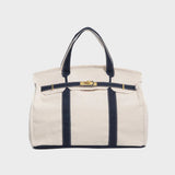 Orla - Structured Contrast-Trim Tote Bag