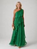 Cordelia - One-Shoulder Ruffled Maxi Dress