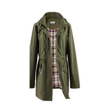 Orla - Hooded Check-Lined Rain Jacket