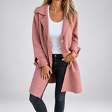 Genevieve - Lapel Collar Button-Front Coat