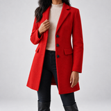 Arabella - Tailored Red Single-Breasted Coat